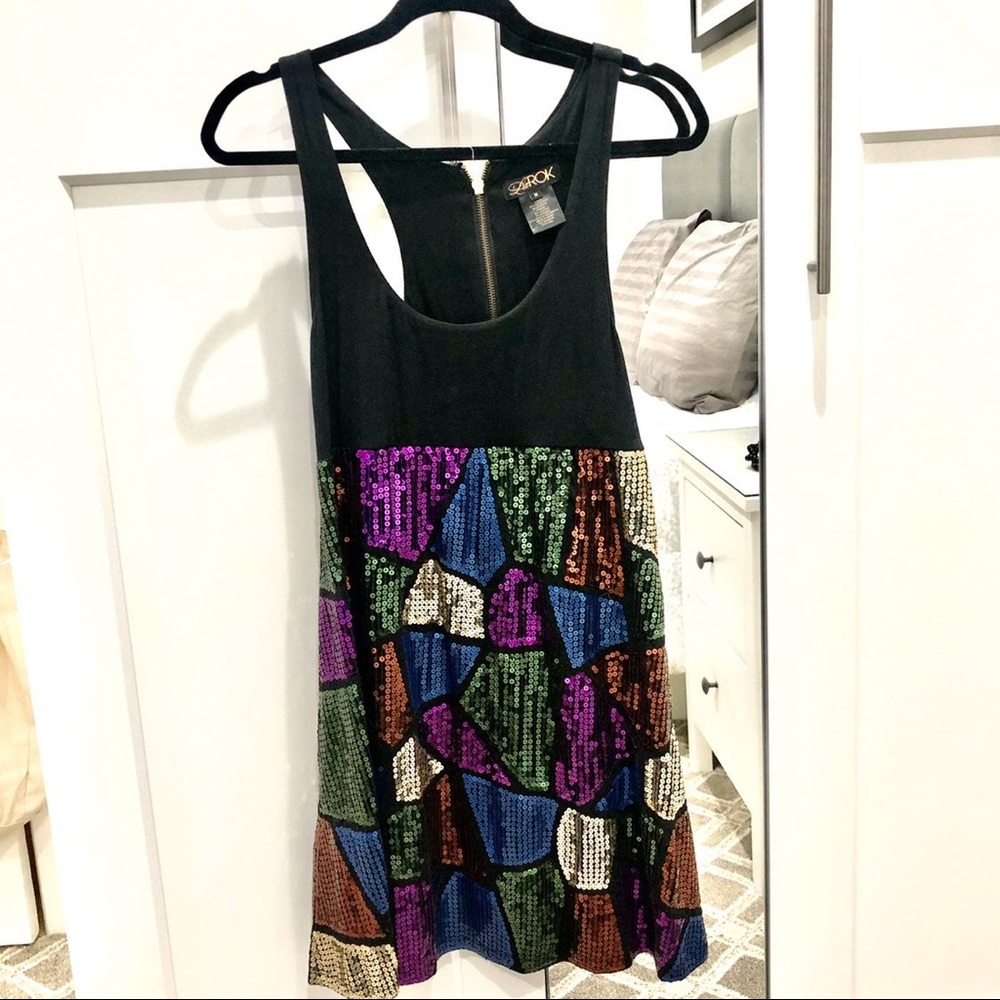 Larok Colorful Sequins Dress